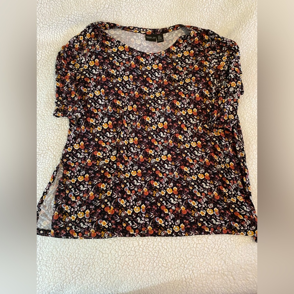 Rachel Zoe Multicolor Floral Top 3/4 sleeves